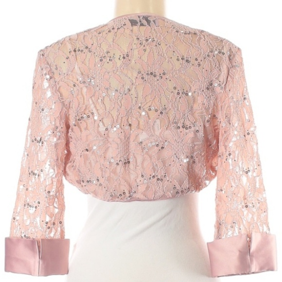 JS Collection Pink floral Shrug Jacket - Picture 2 of 4